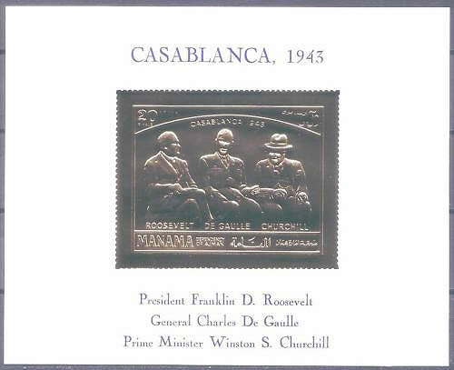 Conférence de Casablanca timbre de manama