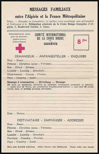 Formulaire Croix-Rouge 8F