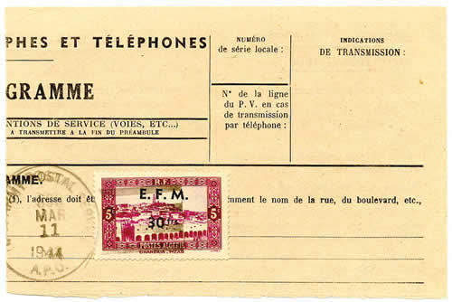 timbre EFM sur fragment