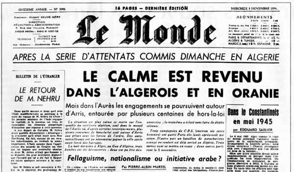 Le Monde 5 Novembre 1954