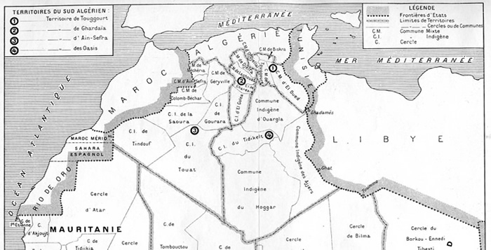 Les Territoires du Sud en 1956