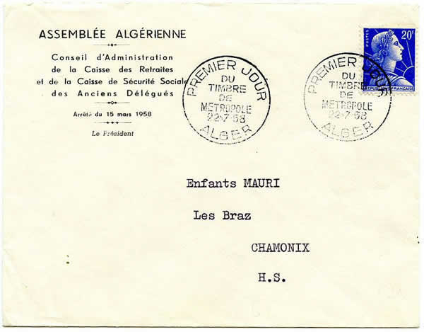 Assemblée Algérienne en 1958