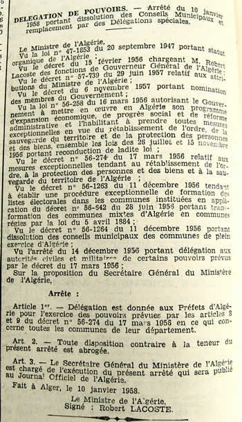 Dissolution des Conseils Municipaux