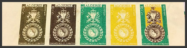 Bande de décomposition des couleurs du timbre des medaillés militaires