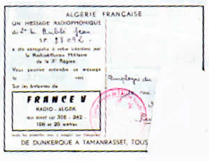 Carte radio de Gaulle