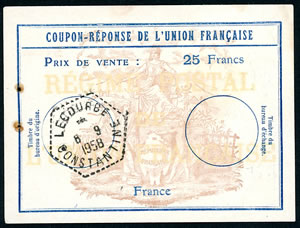 CRUF de métropole utilisé à Constantine 8/9/58