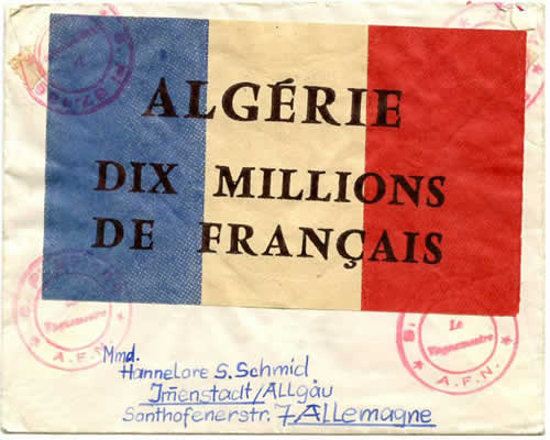 Drapeau Algérie Dix Millions de Français