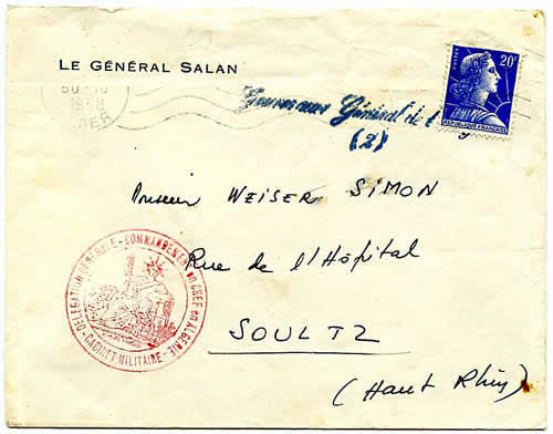 Lettre privée du général Salan