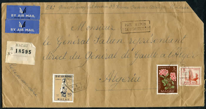 Lettre de Macau au général salan