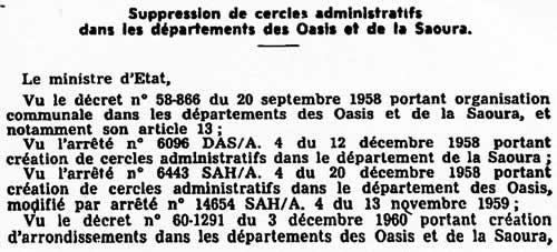 Suppression des cercles administratifs