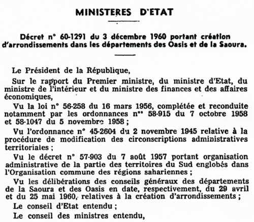 Création d'Arrondissements