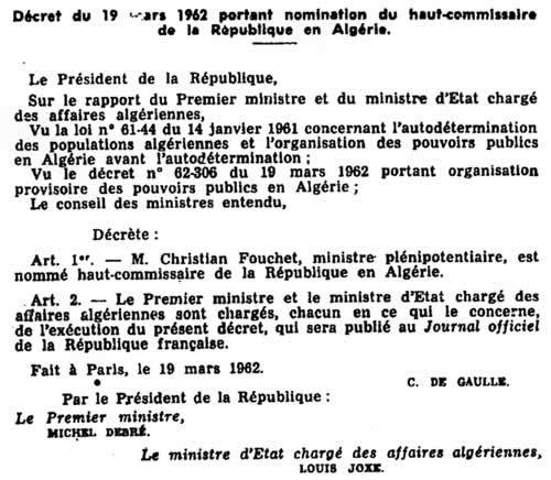 Nomination Haut-Commissaire