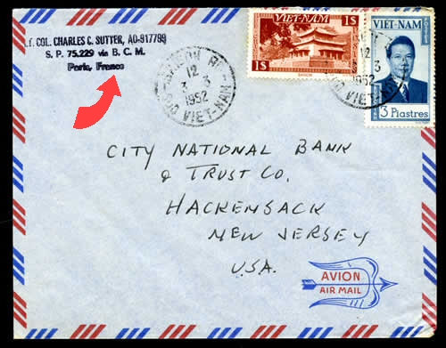 Lettre d'un colonel US avec SP français